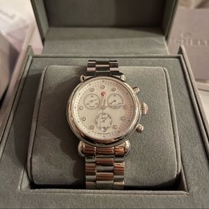 Michele deco watch round with diamonds